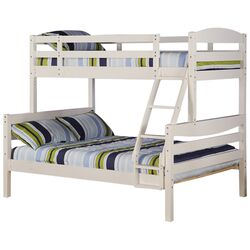 Twin over Full Bunk Bed in White