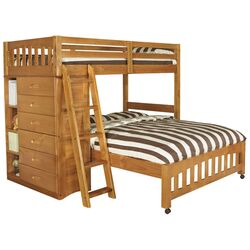 Arched Twin Over Twin Bunk Bed in Cherry