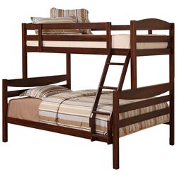 Twin over Full Bunk Bed in Brown