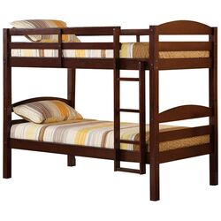 Mission Twin Over Twin Bunk Bed in Cappuccino