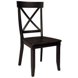 Crossback Side Chair in Black (Set of 2)