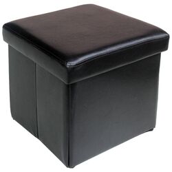 Urban Upholstered Cube Ottoman in Chocolate