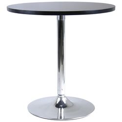Round Dining Table in Black & Chrome