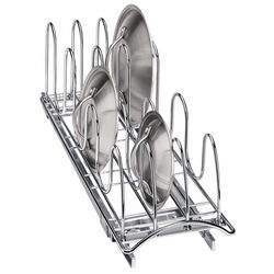 Professional Roll Out Lid & Tray Organizer in Chrome
