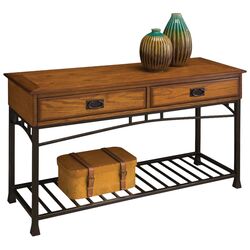 Modern Craftsman Console Table in Oak