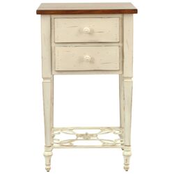 Monica 2 Drawer Nightstand in Antique White