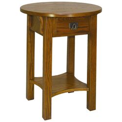 Favorite Finds Round End Table in Russet