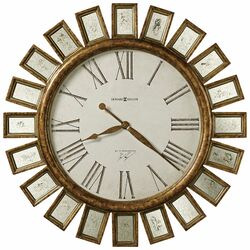 Solaris Gallery Clock in Antique Gold
