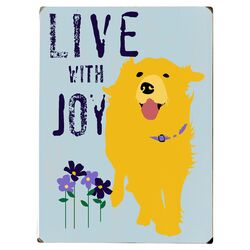 Live With Joy Wood Sign