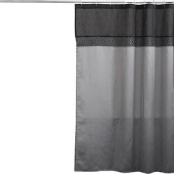 Geometrica Shower Curtain in Black & Silver
