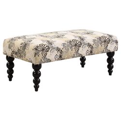 Claire Upholstered Bench in Ivory