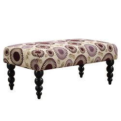 Claire Upholstered Bench in Purple