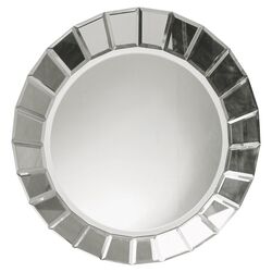 Pierrette Round Wall Mirror in Silver