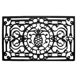 Pineapple Heritage Doormat in Black