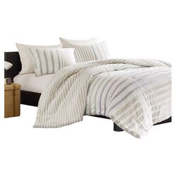 Ruched 8 Piece Comforter Set in White