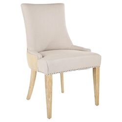 Becca Side Chair in Taupe & Beige