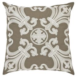 Margaret Decorative Pillow in Taupe & White (Set of 2)