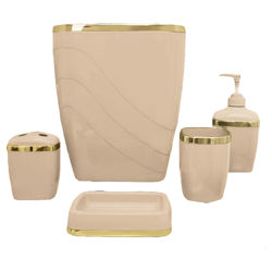 5 Piece Bath Accessory Set in Linen