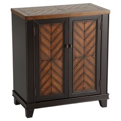 Caicos Cabinet in Black & Walnut