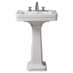 Lutezia Pedestal Bathroom Sink in White