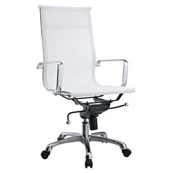 Slider High Back Mesh Executive Chair in White