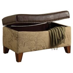 Congo Upholstered Storage Ottoman in Jute