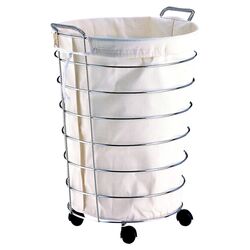Jumbo Laundry Basket in Chrome