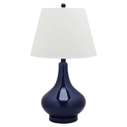 Amy Gourd Table Lamp in Navy (Set of 2)
