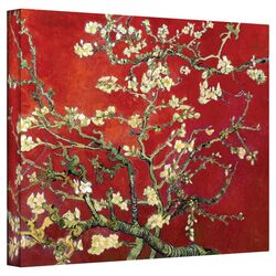 Red Almond Tree Canvas Wall Art by Van Gogh