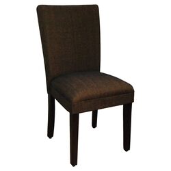 Classic Parsons Upholstered Side Chair in Brown
