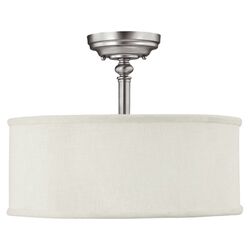 Loft 3 Light Semi Flush Mount in Nickel