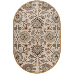 Caesar Beige & Light Blue Oval Rug