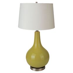 Ceramic Table Lamp in Apple Green