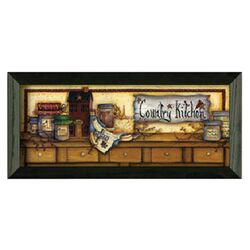 Country Kitchen Shelf Framed Wall Art by Mary Ann June