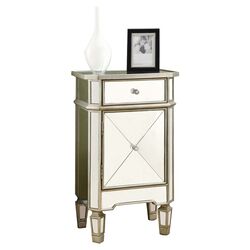 Mirrored Accent Cabinet in Silver
