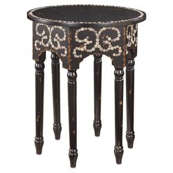 Button End Table in Black