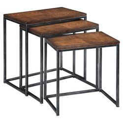 Middlebury 3 Piece Nesting Table Set in Brown Cherry