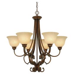 Lincoln 6 Light Chandelier in Champagne