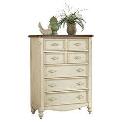 Chateau 5 Drawer Chest in White