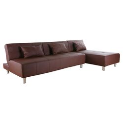 Atlanta Sectional Sleeper Sofa in Coffee