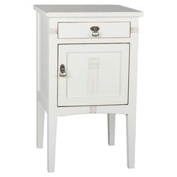 1 Drawer Nightstand in White