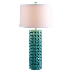 Cut Out Table Lamp in Teal