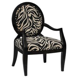 Zebra Armchair in Black