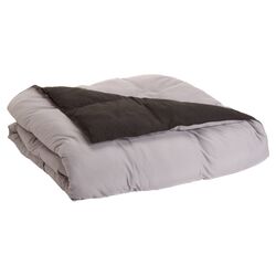 Down Alternative Comforter in Grey & Brown