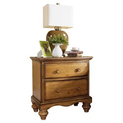 Hamptons 2 Drawer Nightstand in Walnut