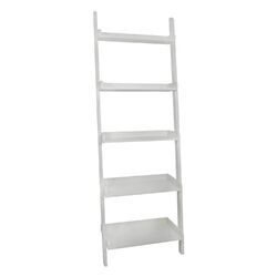 Tier Ladder Bookcase in White