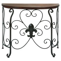 Fleur De Lis Console Table in Cherry