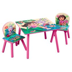 Dora Kids' 3 Piece Table & Chair Set