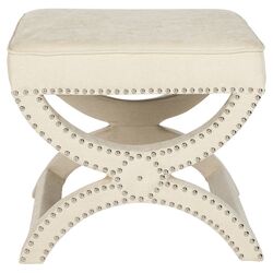 Mystic Upholstered Ottoman in Taupe
