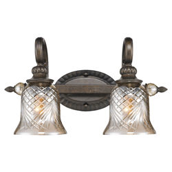 Vaughn 2 Light Vanity Light in Burnt Sienna